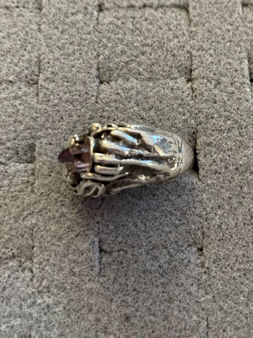 Vintage Sterling Silver Ring Sz 5 Handmade Amethyst Bob Stringer OOAK Y2K $325 - Picture 2 of 16